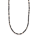 Beaded Blonde- Black Sprinkle Necklace