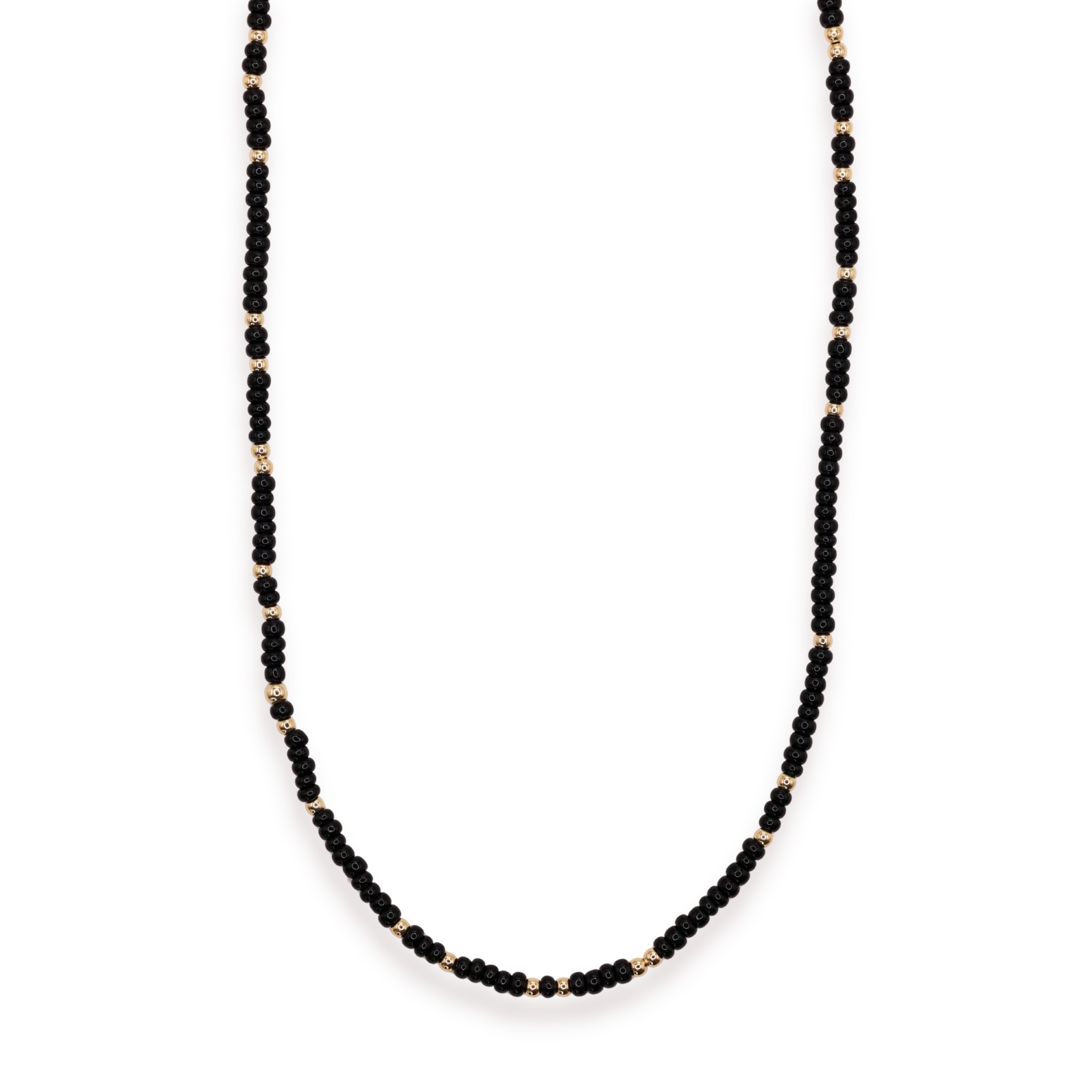 Beaded Blonde- Black Sprinkle Necklace