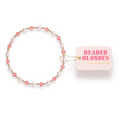 Beaded Blonde-Pink Pearl June Bracelet