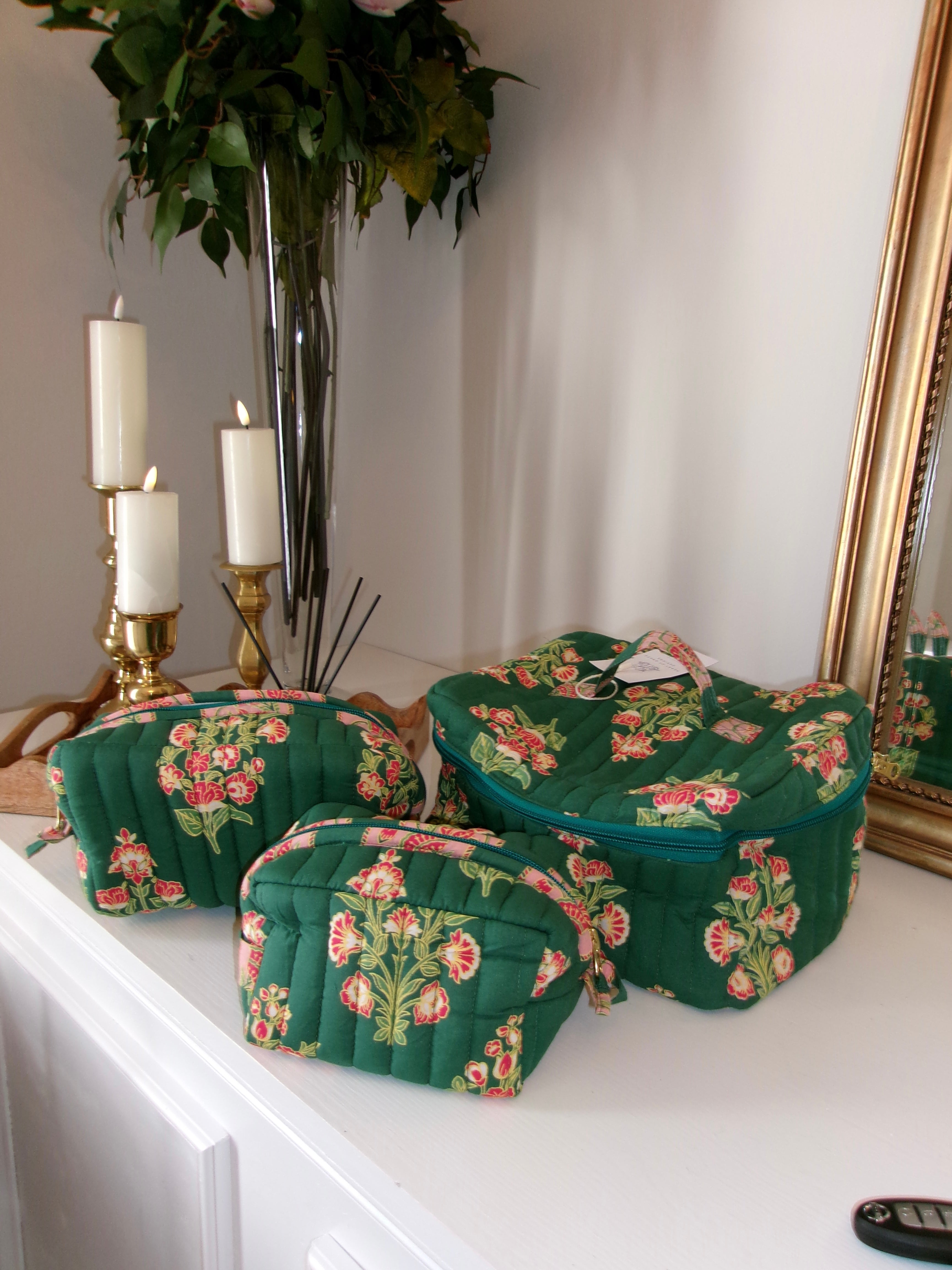 Heart of Grace- Elodie Luxe Quilted Cosmetic Bags Set