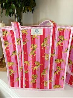 Heart of Grace- Tiger Lily Regular Quilted Tote Bag