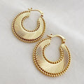 True By Kristy- Freedom Sunburst Spiral Hoops Earrings Gold Filled
