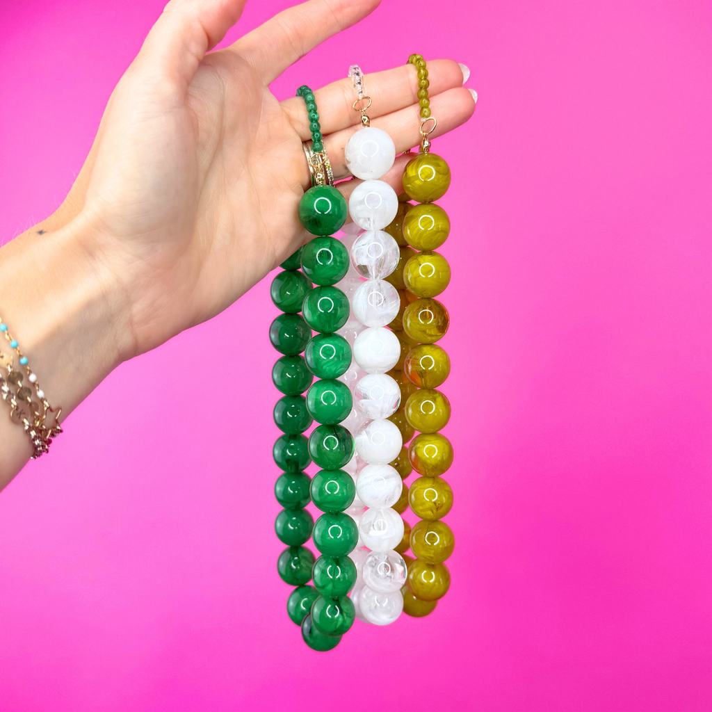 Fall Candy Ball Necklace (Medium Size): Green