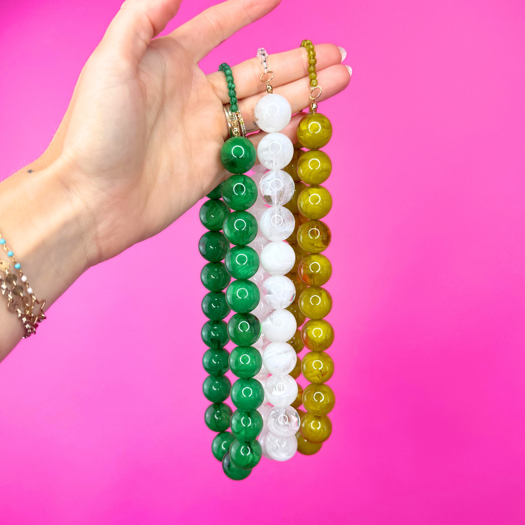 Fall Candy Ball Necklace (Medium Size): Green