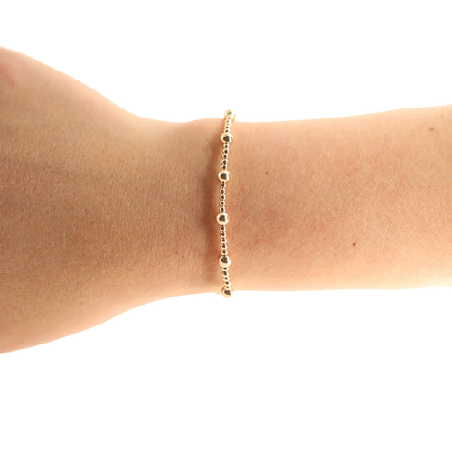 Beaded Blonde Kids-June Gold Bracelet (Kids Size)