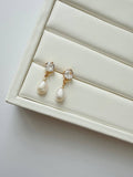 Piper Freshwater Pearl CZ Bridal Earrings Gold Filled
