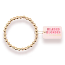 Beaded Blonde- 6MM Gold Beaded Bracelet