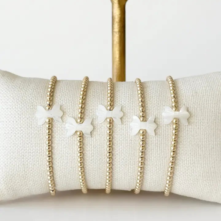 Jeny Baker- Bows and Beads Gold-Filled Beaded Bracelet