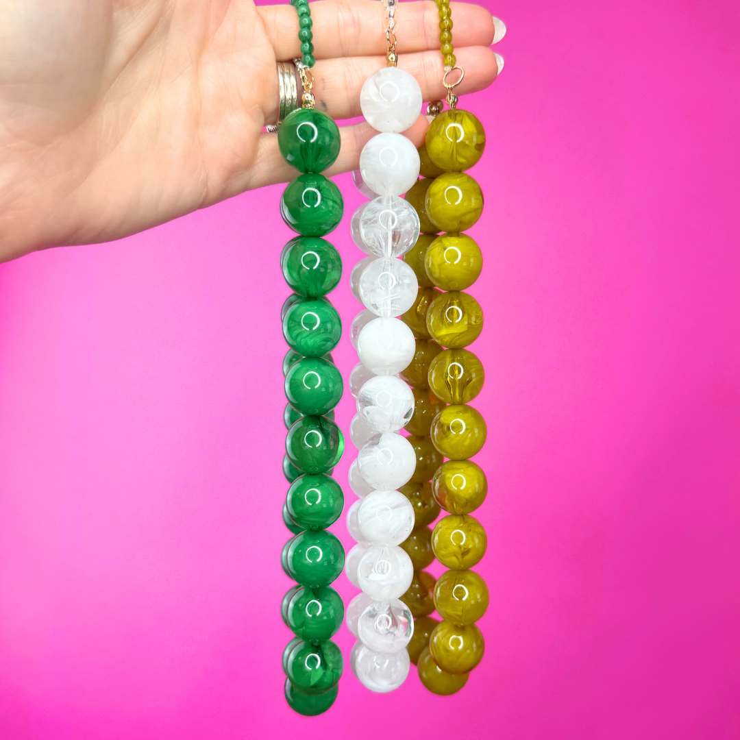 Fall Candy Ball Necklace (Medium Size): Green