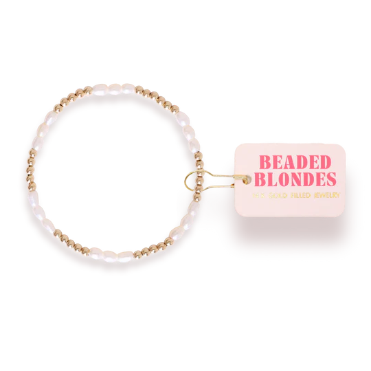 Beaded Blonde- Ali Pearl Bracelet