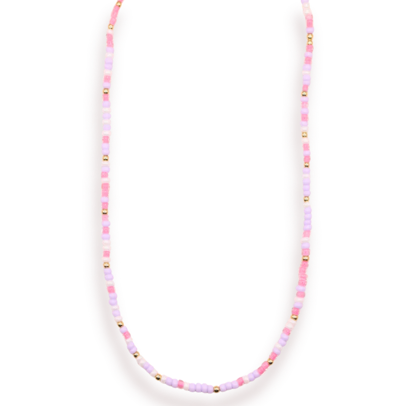Beaded Blonde-Blossom Sprinkle Necklace