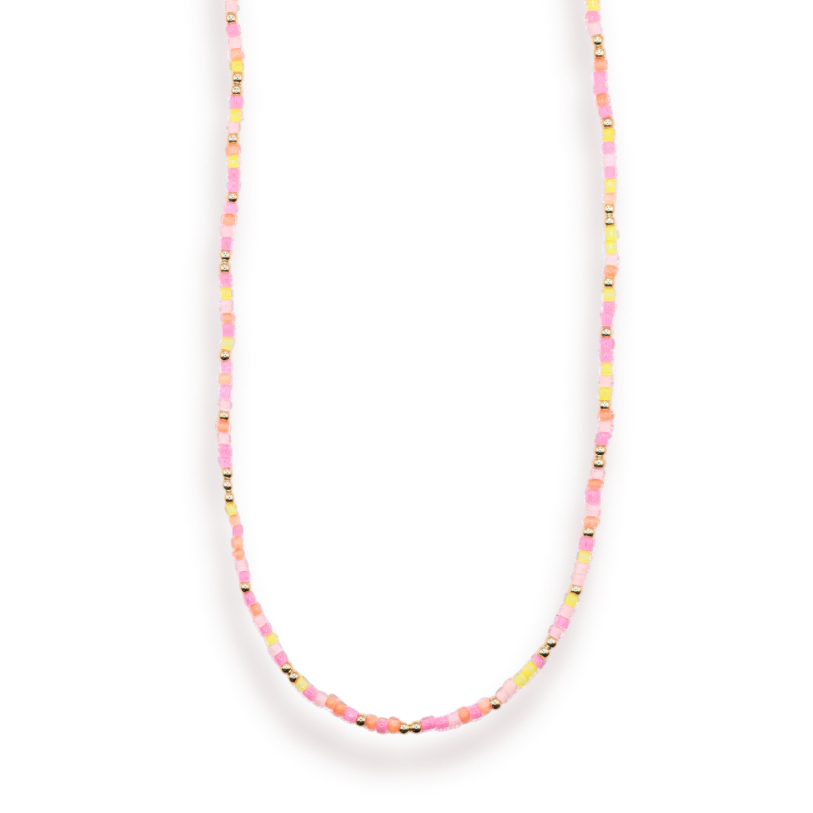 Beaded Blonde-Buttercup Sprinkle Necklace