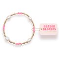 Beaded Blonde-Hot Pink Pearl Poppi Bracelet