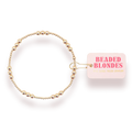 Beaded Blonde- ILY Bracelet in Gold