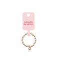 Beaded Blonde- Mini Heart Charm Ring