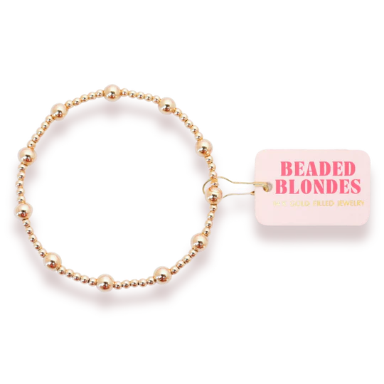 Beaded Blonde- Lively Bracelet in Gold