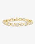 Gold bracelet with clear stones 