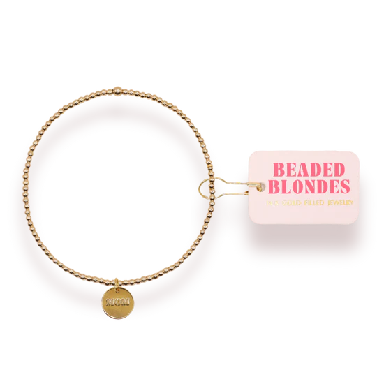 Beaded Blonde- Mom Charm Bracelet