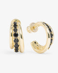 Oh She Fancy Smooth & Diamond Hoops