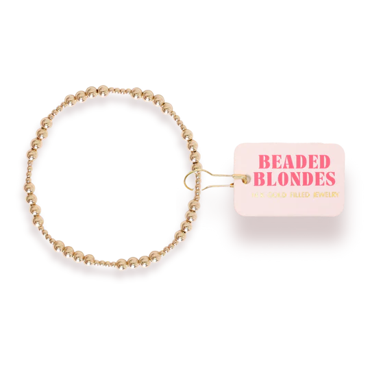 Beaded Blonde- Scottie Bracelet in Gold