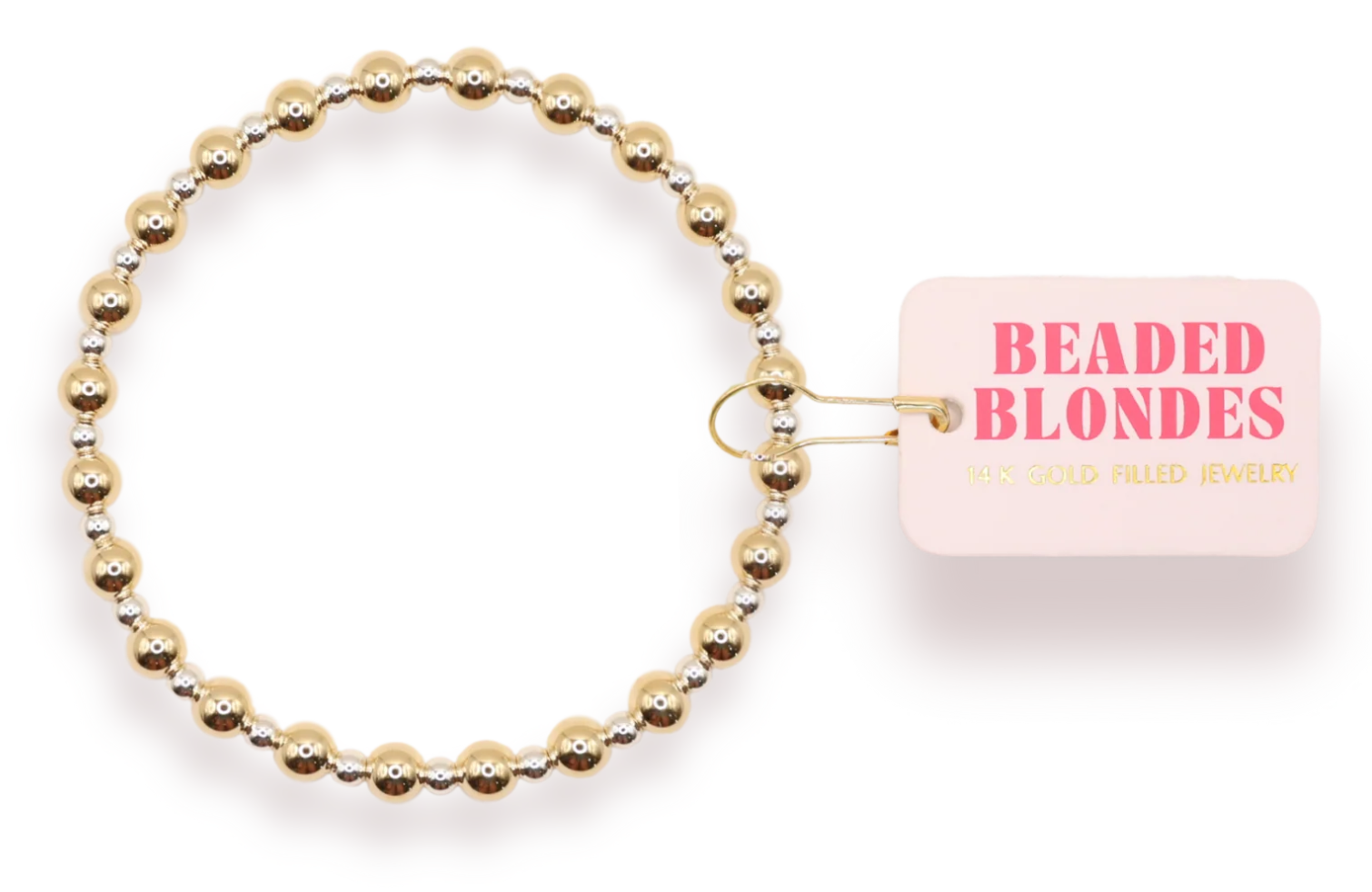 Beaded Blonde- Katy Bracelet in Gold with Silver