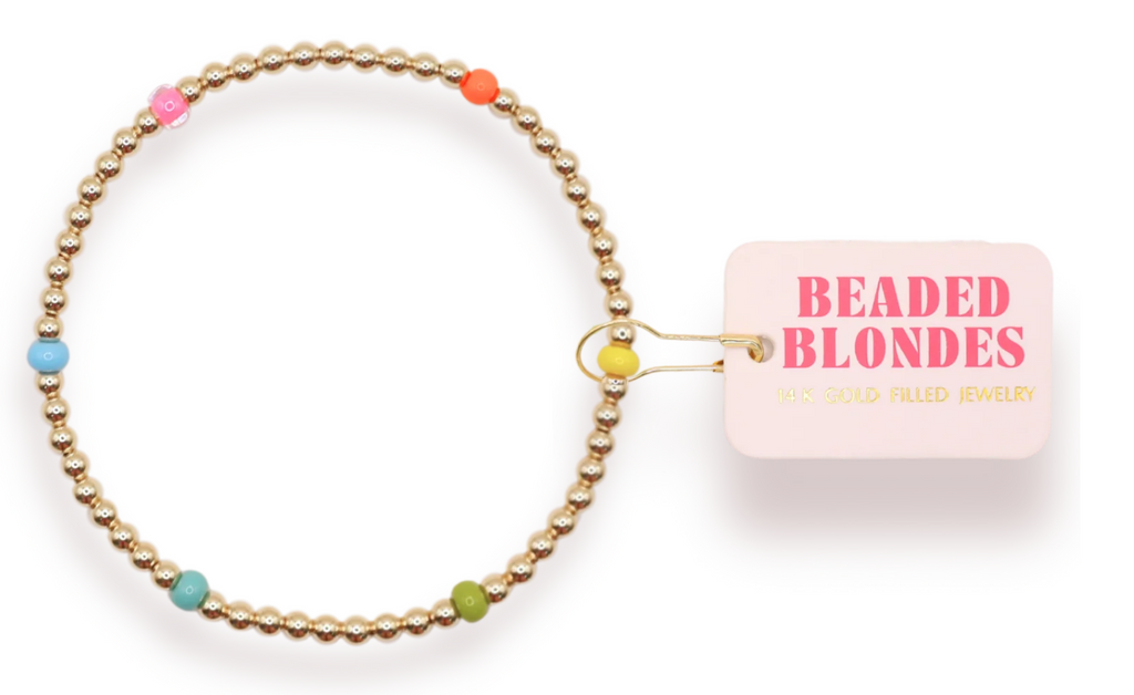 Beaded Blonde-Confetti Poppi Bracelet