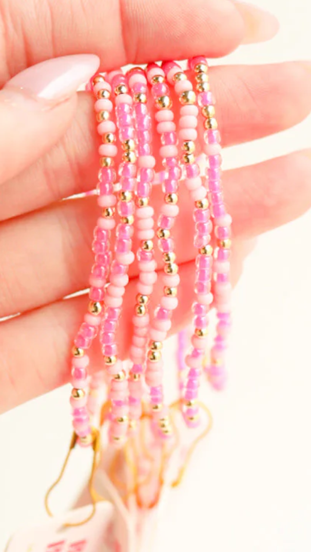 Beaded Blonde-Pink Sprinkle Bracelet