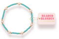 Beaded Blonde-Turquoise Pearl Bracelet