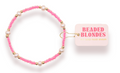 Beaded Blonde-Hot Pink Pearl Bracelet