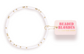 Beaded Blonde Kids- White Sprinkle Bracelet (Kids Size)