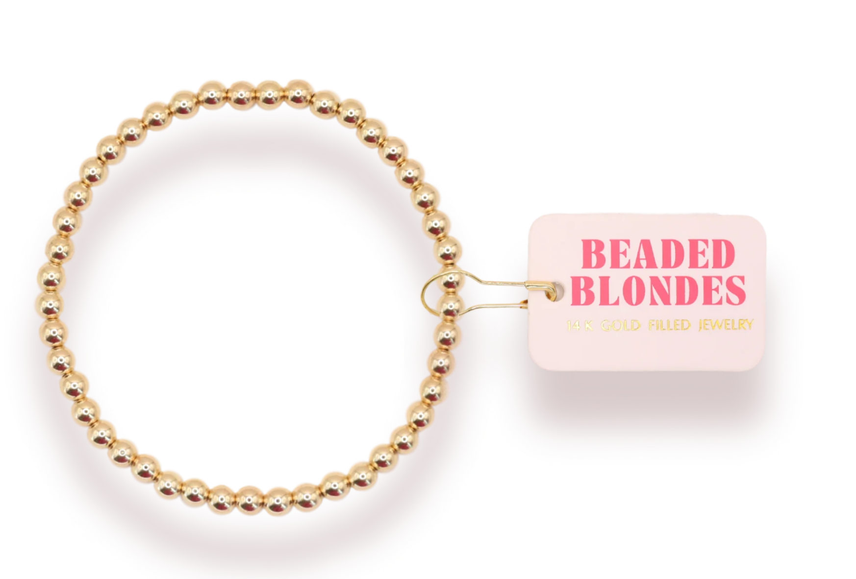 Beaded Blonde Kids-4MM Gold Beaded Bracelet (Kids Size)