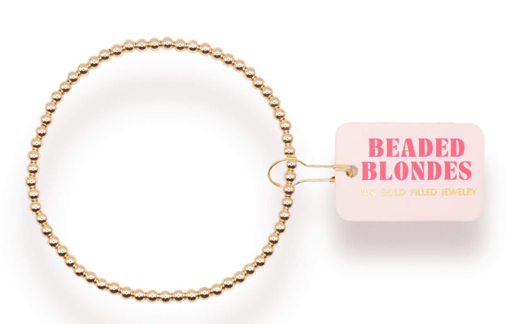 Beaded Blonde Kids-3MM Gold Beaded Bracelet (Kids Size)