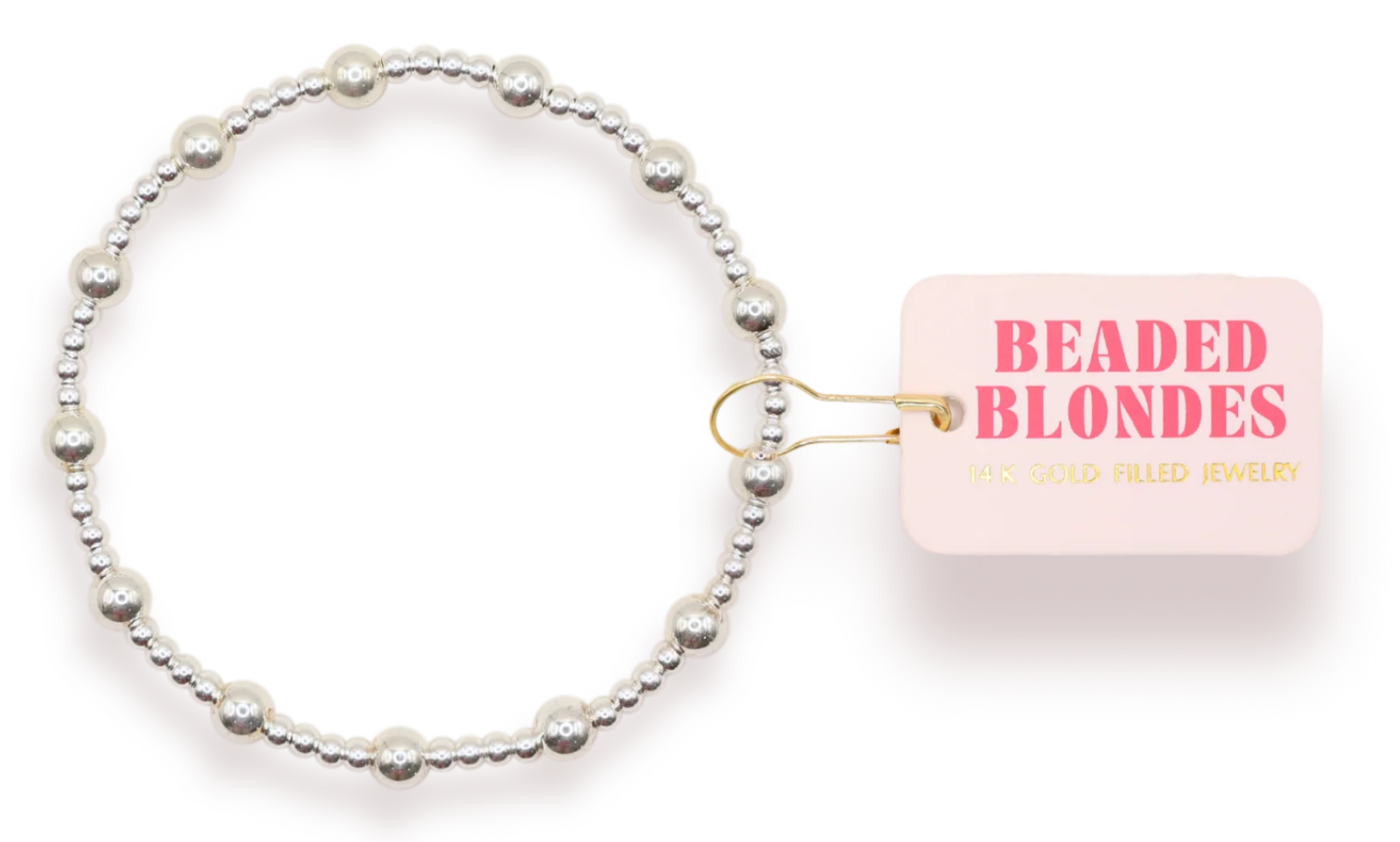 Beaded Blonde-Lively Bracelet in Silver