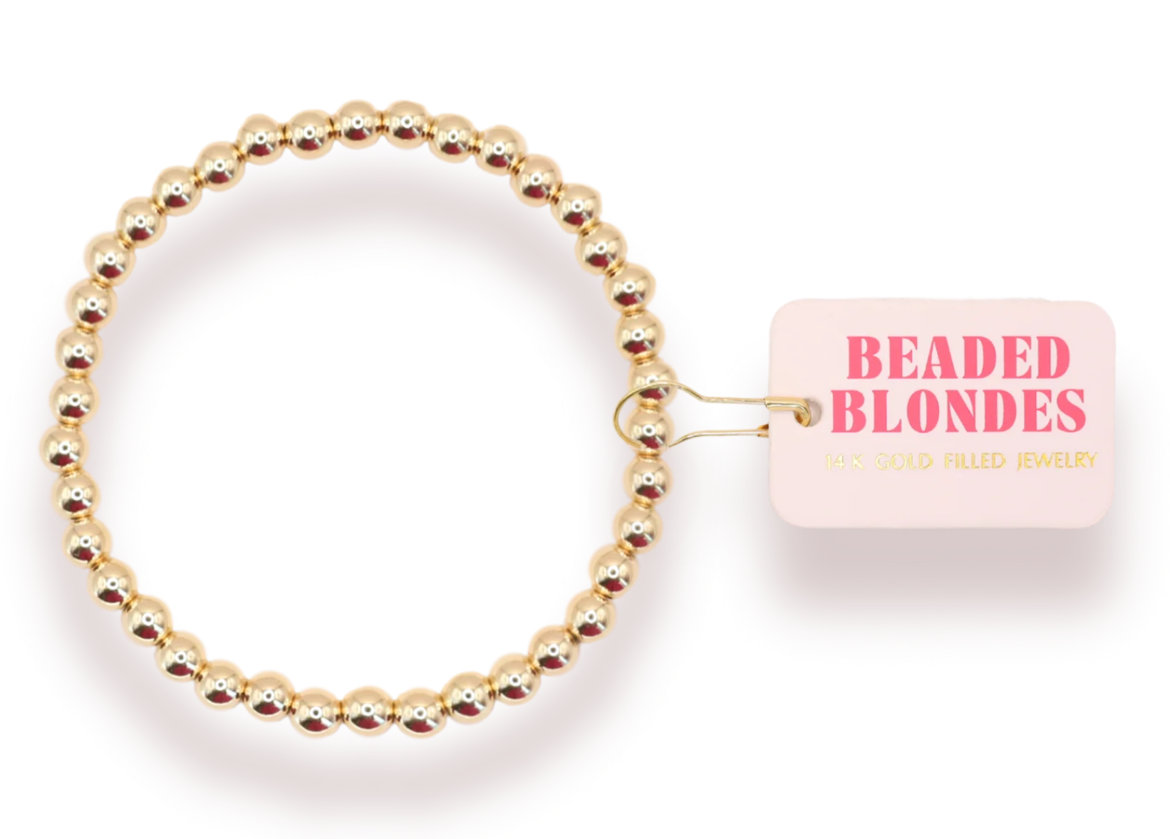 Beaded Blonde- 5MM Gold Beaded Bracelet