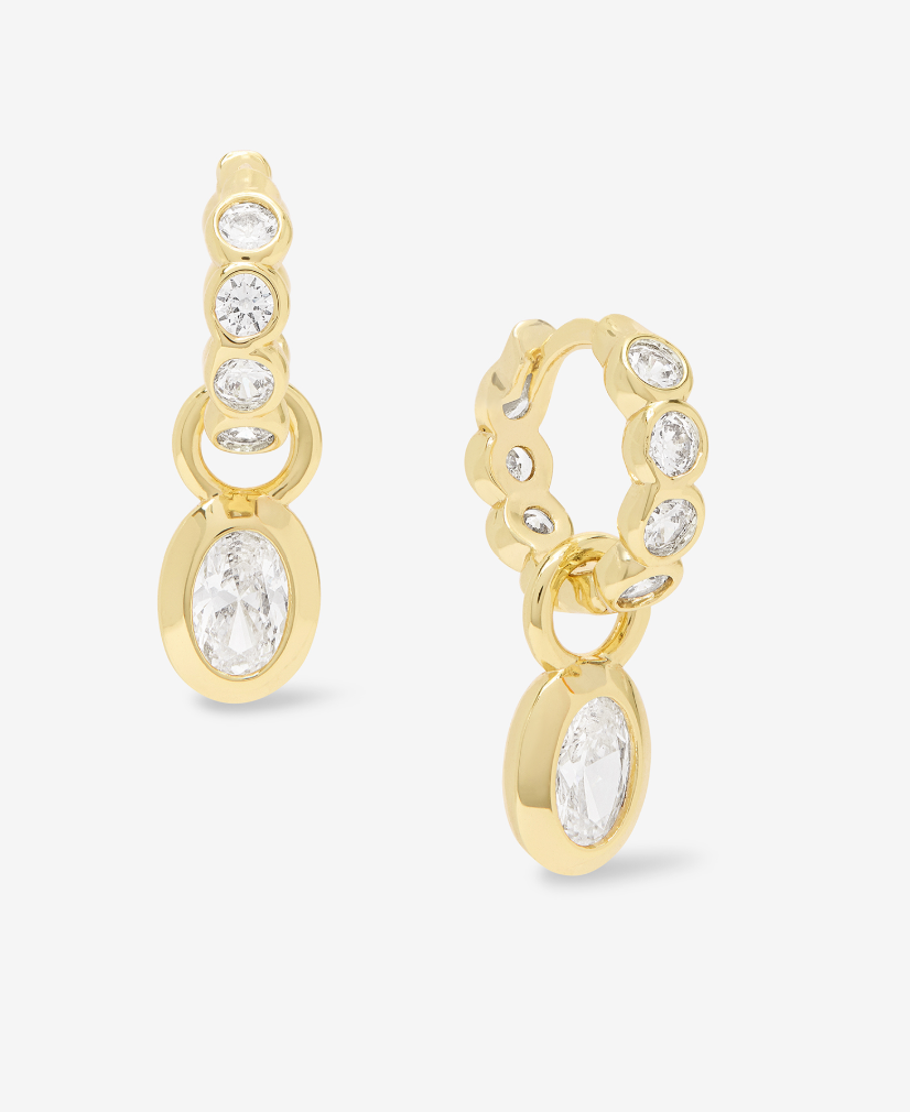Melinda Maria-She's A Boss Huggies Earrings