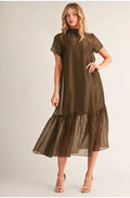 Sheer Brown Maxi Dress