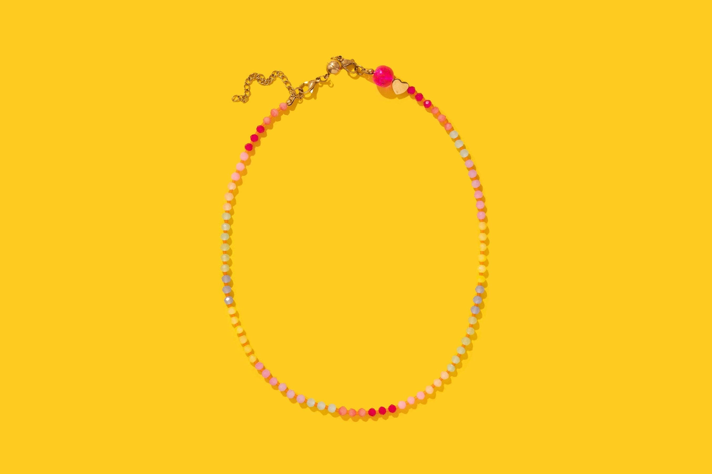 Necklace with colorful beads
