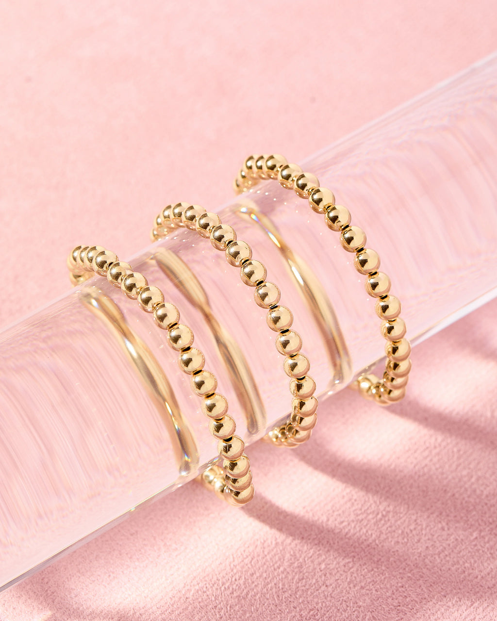 Beaded Blonde- 5MM Gold Beaded Bracelet