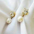 Ever After Cz Freshwater Pearl Earrings Gold Filled