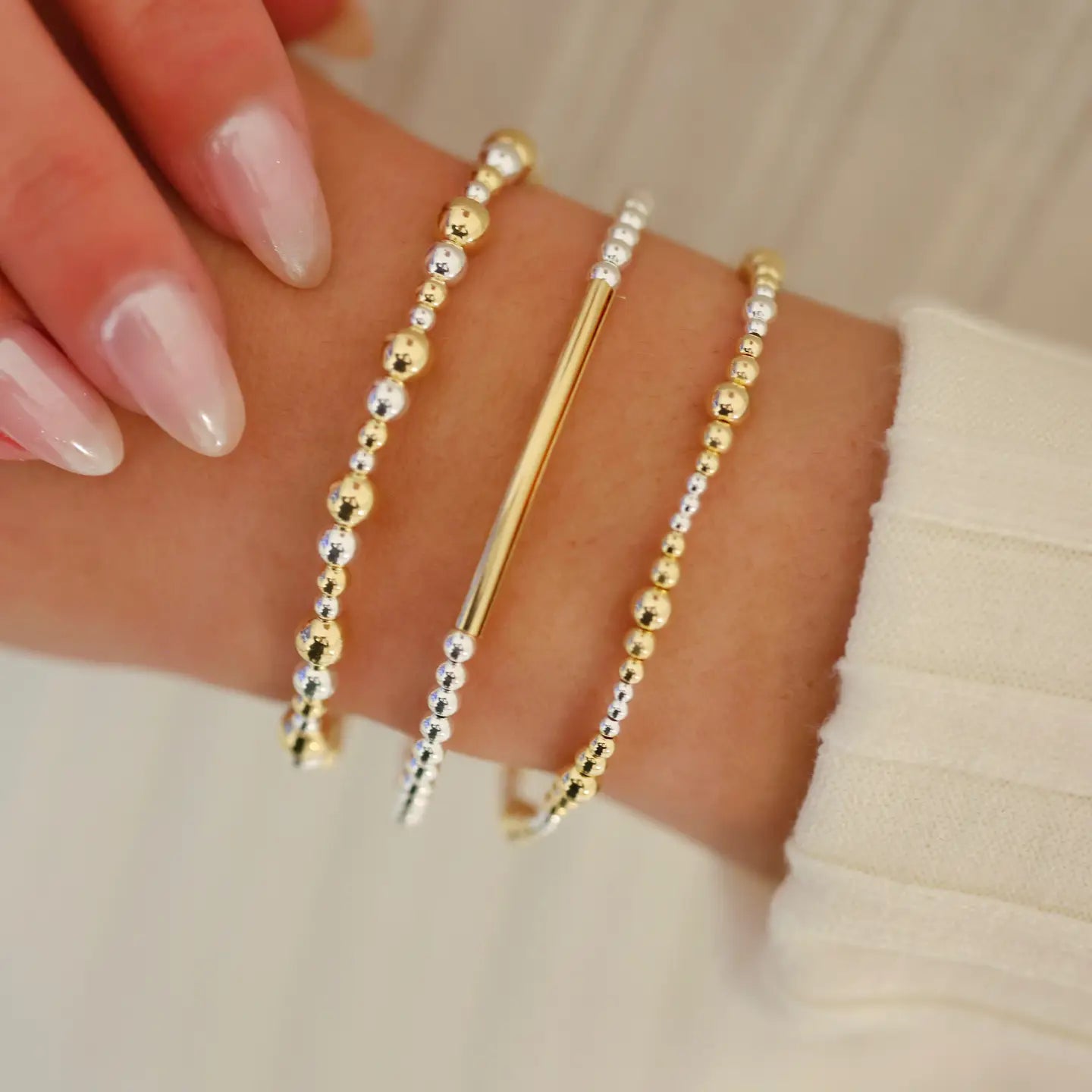 Bara Boheme- Jamie Gold Filled Beaded Bracelet