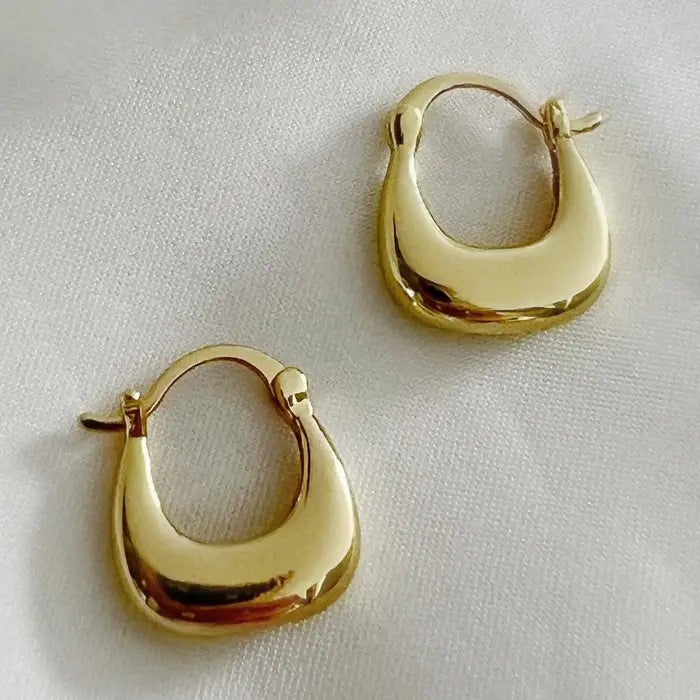 True By Kristy- Shaina Hoops Earrings Gold Filled