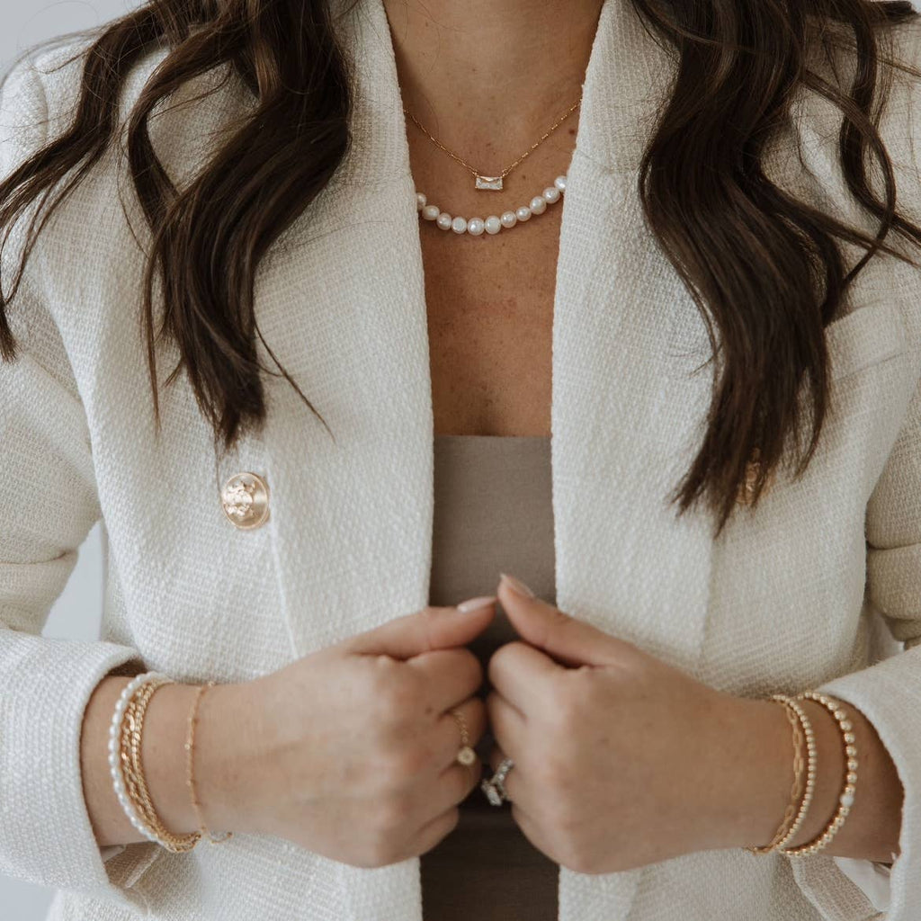 Saltwater Toggle Freshwater Pearl Necklace Gold Filled