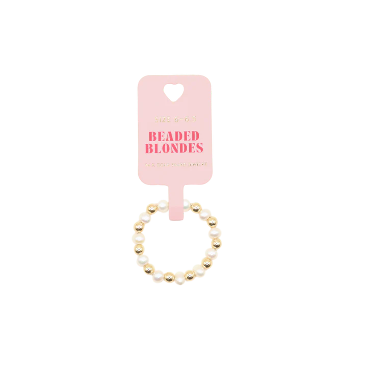 Beaded Blonde-Coastal Pearl Ring