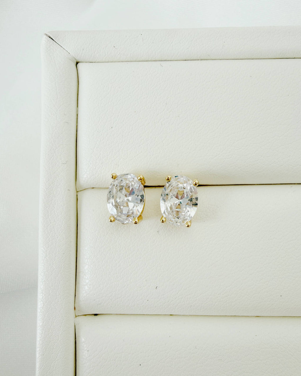 Lucy CZ Diamond Studs Earrings Gold Filled