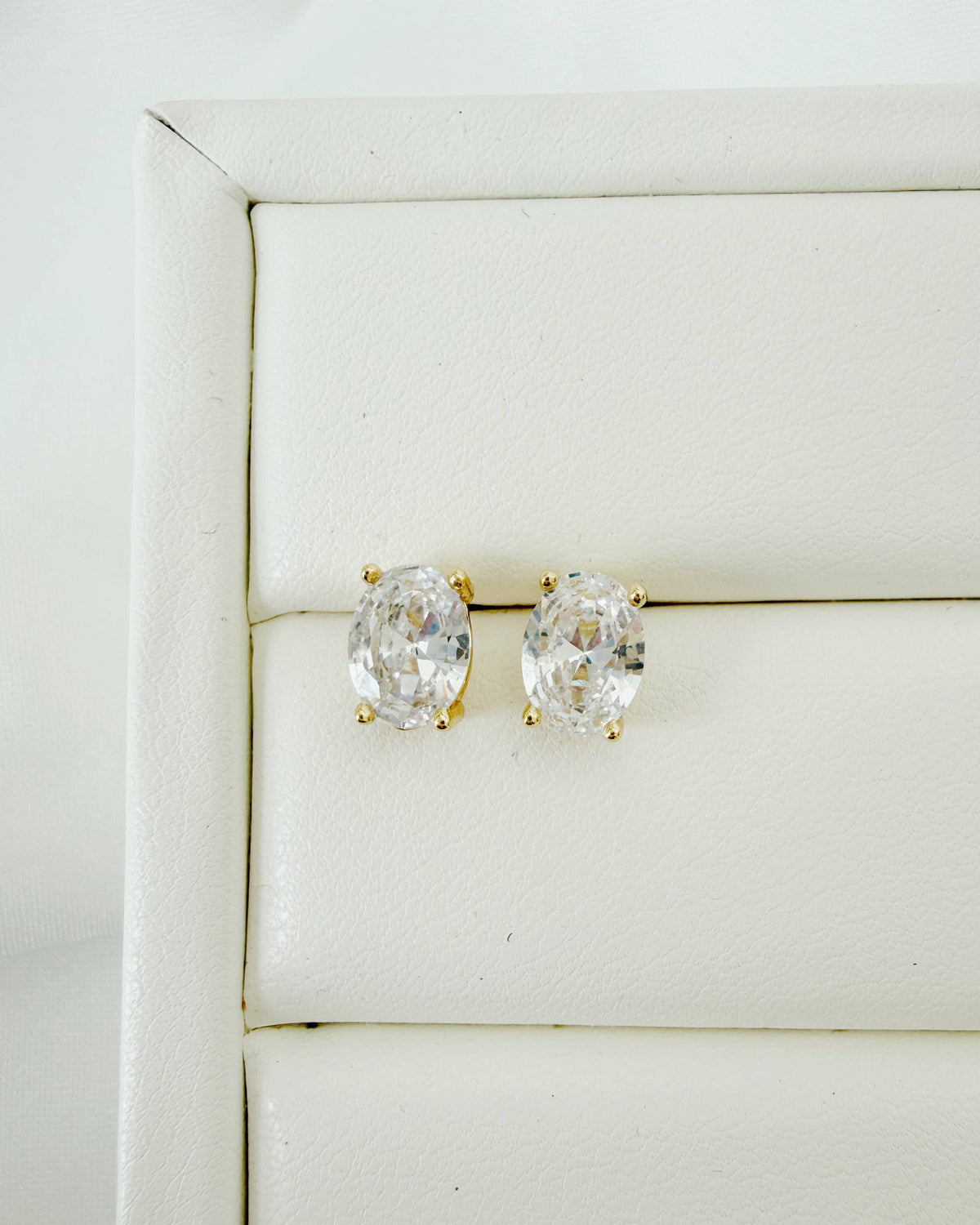 Lucy CZ Diamond Studs Earrings Gold Filled