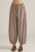 Brown and White Gingham Pants