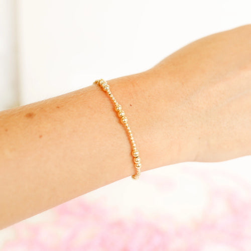 Beaded Blonde Kids-ILY Gold Bracelet (Kids Size)