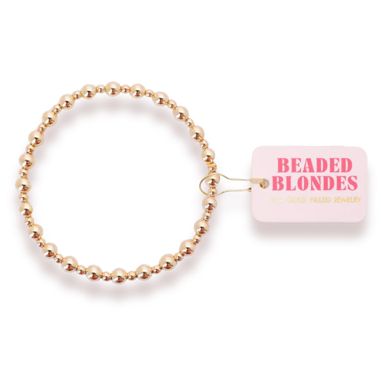 Beaded Blonde- Katy Bracelet in Gold
