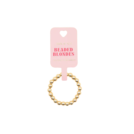 Beaded Blonde- Lauren Beaded Band in Gold