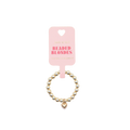 Beaded Blonde- Mini Heart Charm Ring